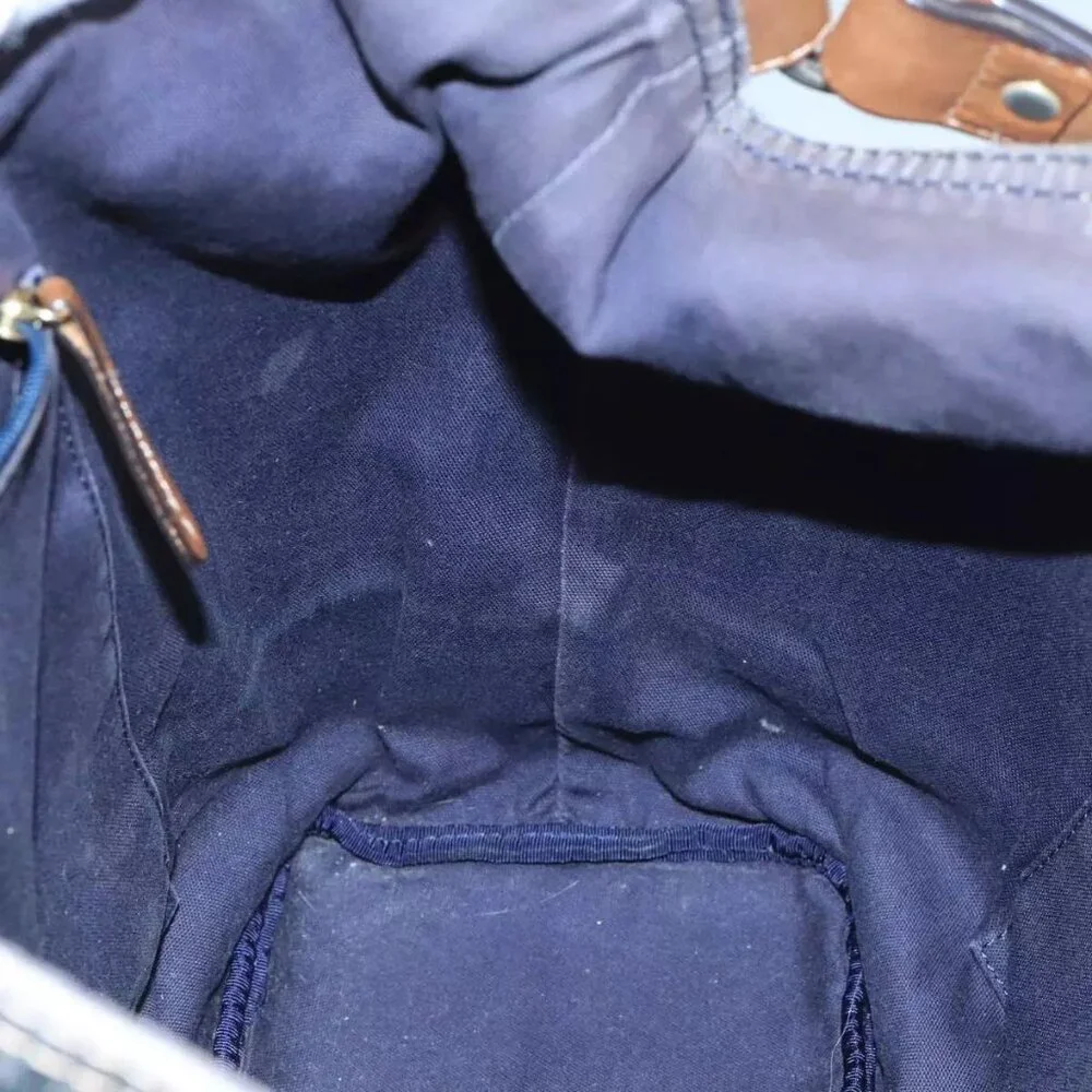 BURBERRY Blue Label Shoulder Bag Denim Black - Picture 13 of 16